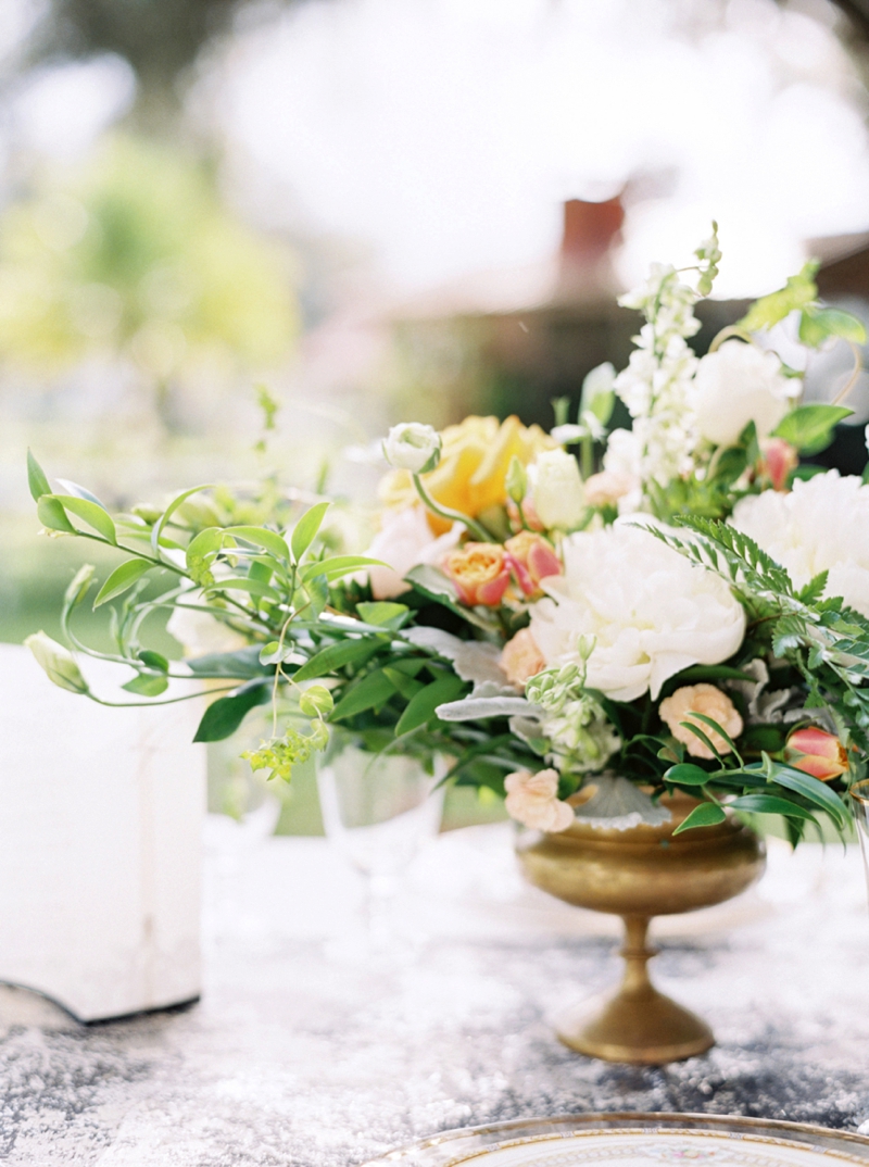 Sophisticated Yellow & Pale Blue Wedding Inspiration via TheELD.com