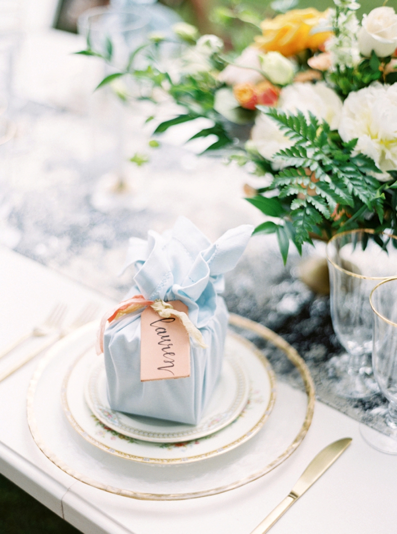 Sophisticated Yellow & Pale Blue Wedding Inspiration via TheELD.com