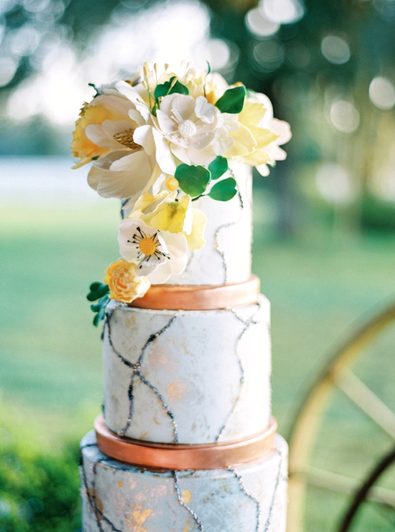 Sophisticated Yellow & Pale Blue Wedding Inspiration via TheELD.com