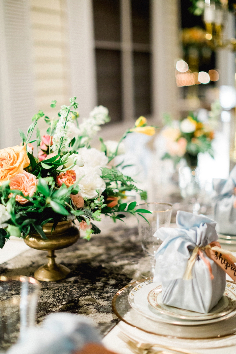 Sophisticated Yellow & Pale Blue Wedding Inspiration via TheELD.com