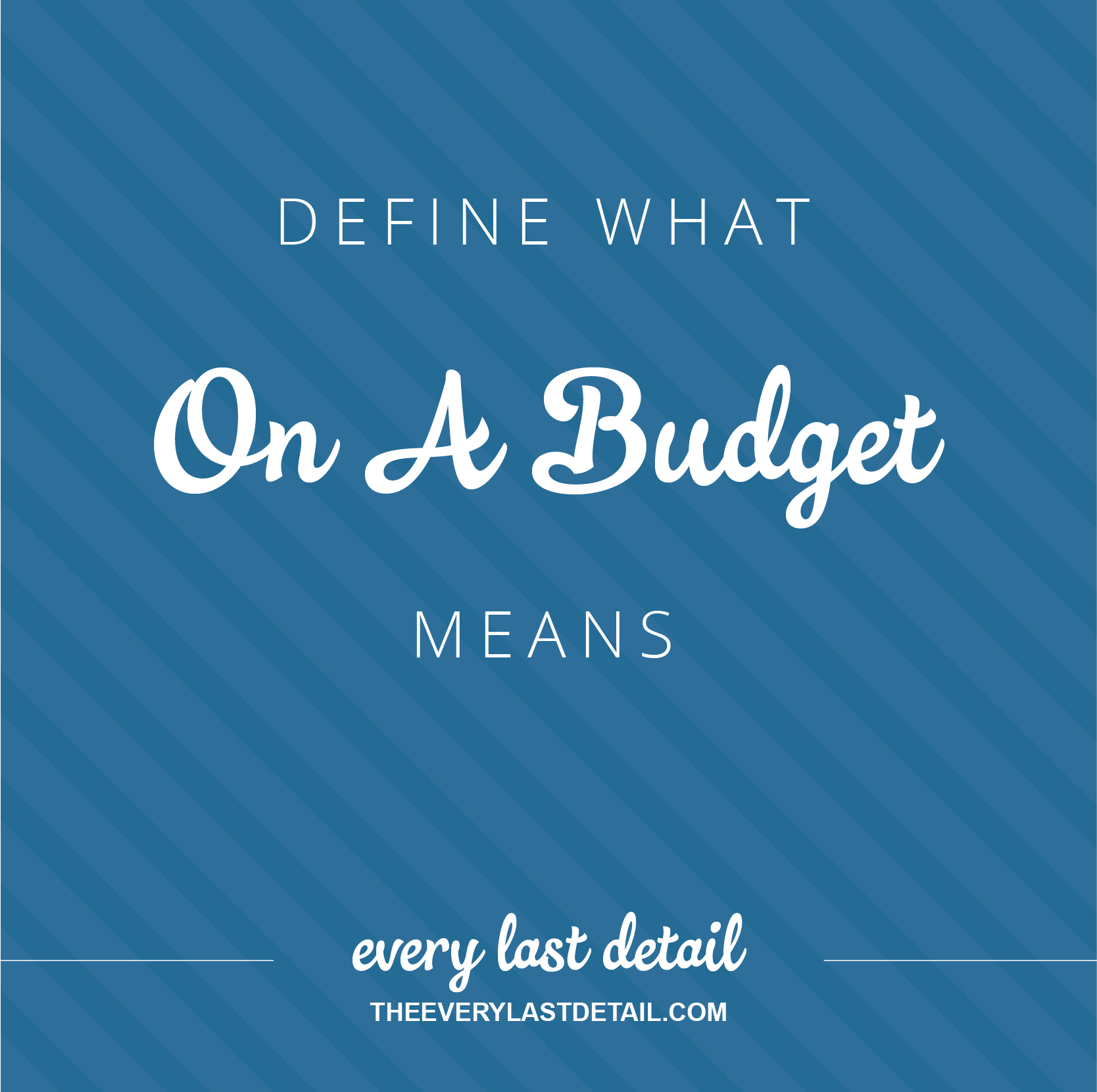 Define What On A Budget Means via TheELD.com