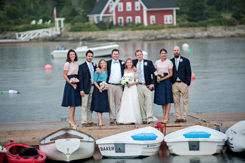 A Pink & Navy Maine Wedding via TheELD.com