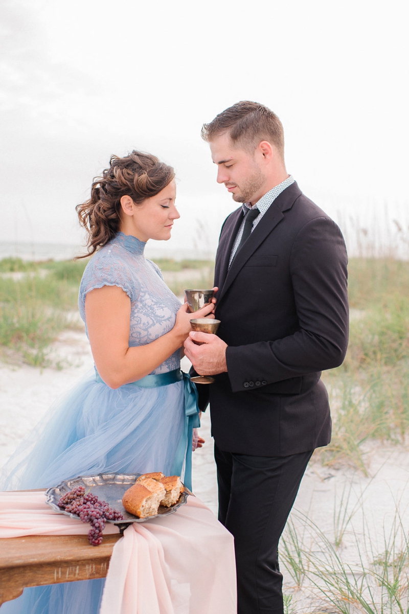 An Intimate Blush and Blue Vow Renewal via TheELD.com