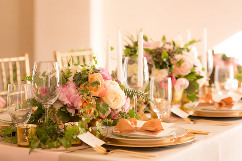 Timeless Blush and Gold Wedding Ideas via TheELD.com