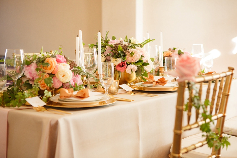 Timeless Blush and Gold Wedding Ideas via TheELD.com