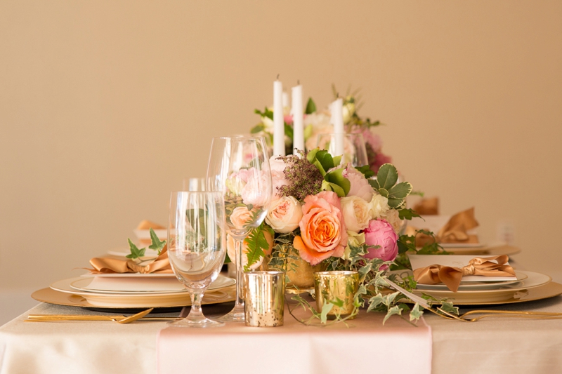 Timeless Blush and Gold Wedding Ideas via TheELD.com