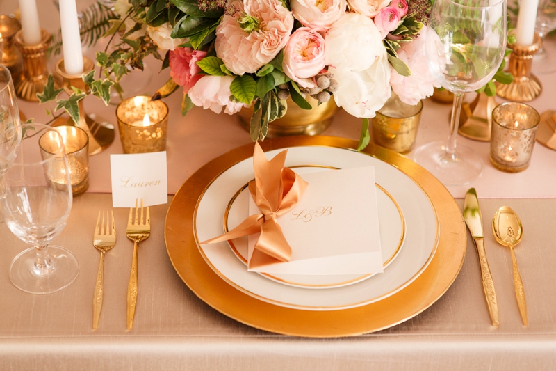 Timeless Blush and Gold Wedding Ideas via TheELD.com