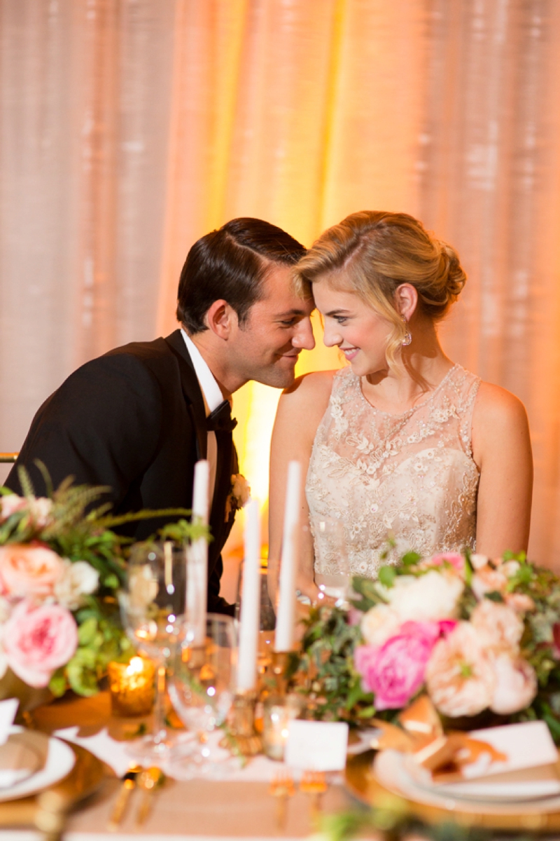 Timeless Blush and Gold Wedding Ideas via TheELD.com