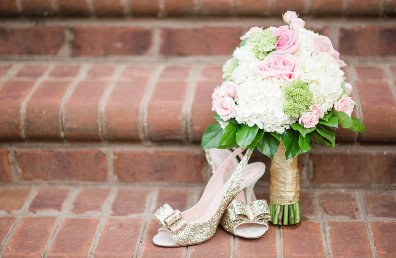 Elegant North Carolina Pink and Gold Wedding via TheELD.com