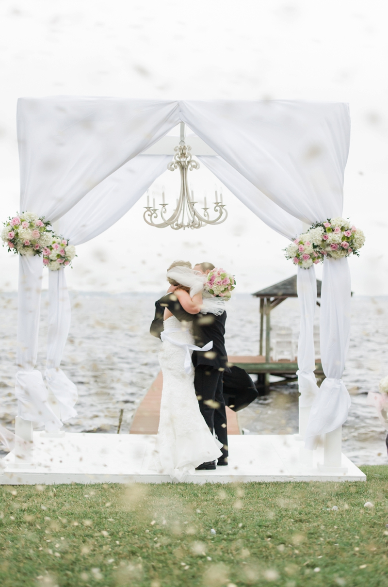 Elegant North Carolina Pink and Gold Wedding via TheELD.com