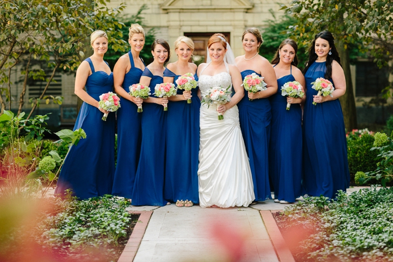 Classic Peach and Navy Chicago Wedding via TheELD.com