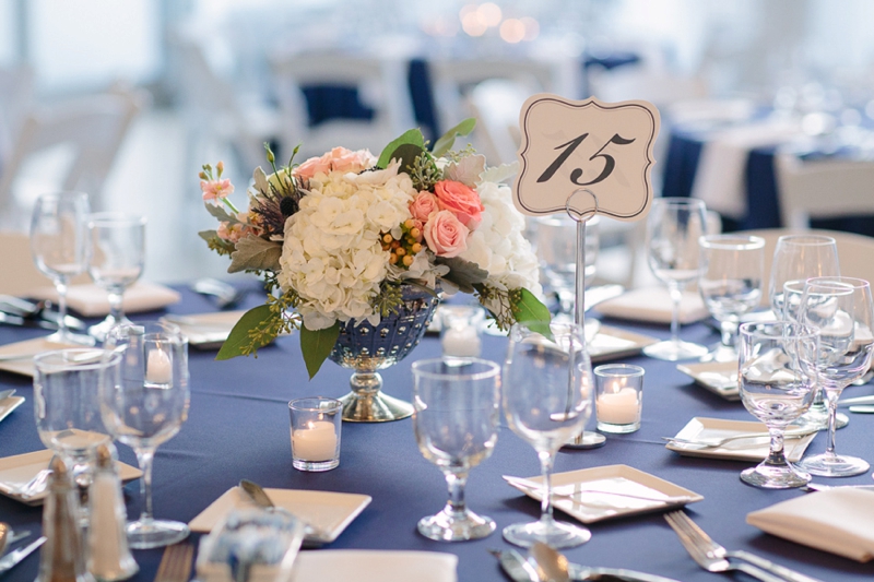 Classic Peach and Navy Chicago Wedding via TheELD.com