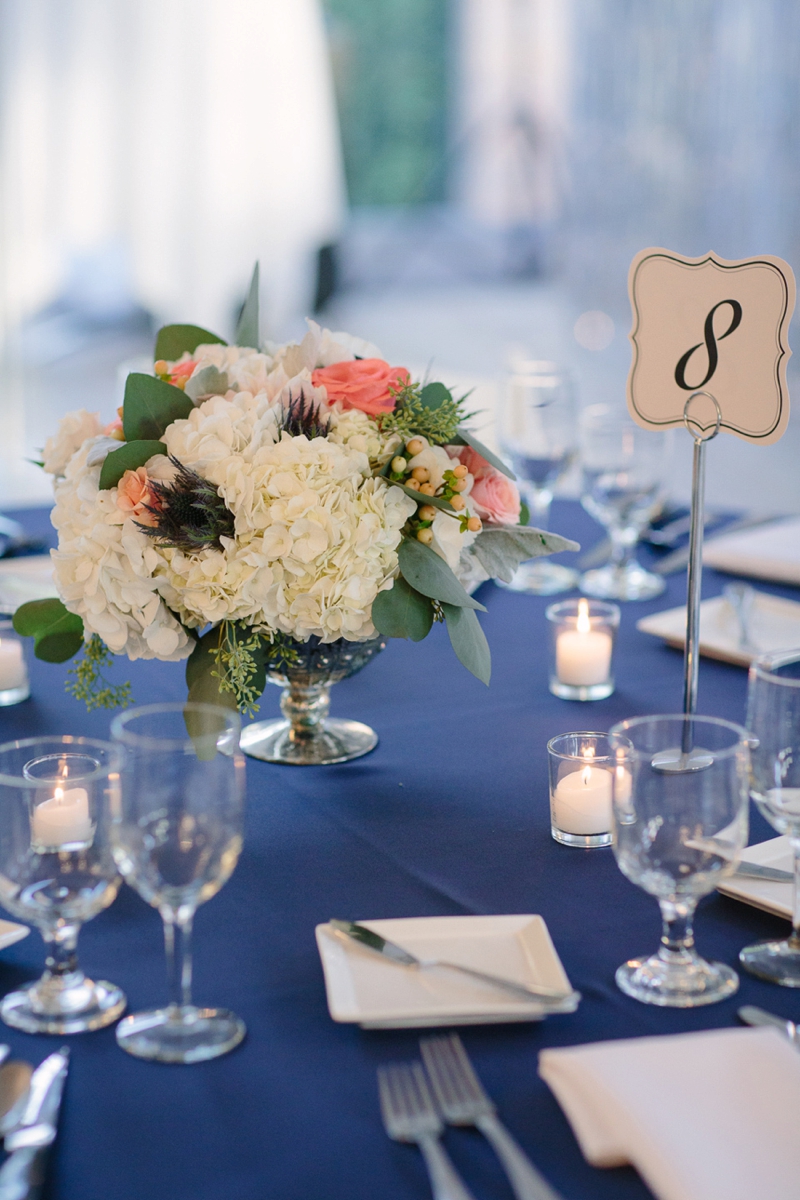 Classic Peach and Navy Chicago Wedding via TheELD.com