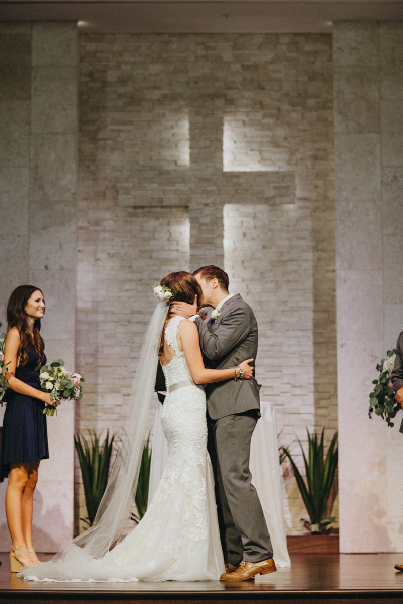 Garden Inspired Pink and Navy Arizona Wedding via TheELD.com