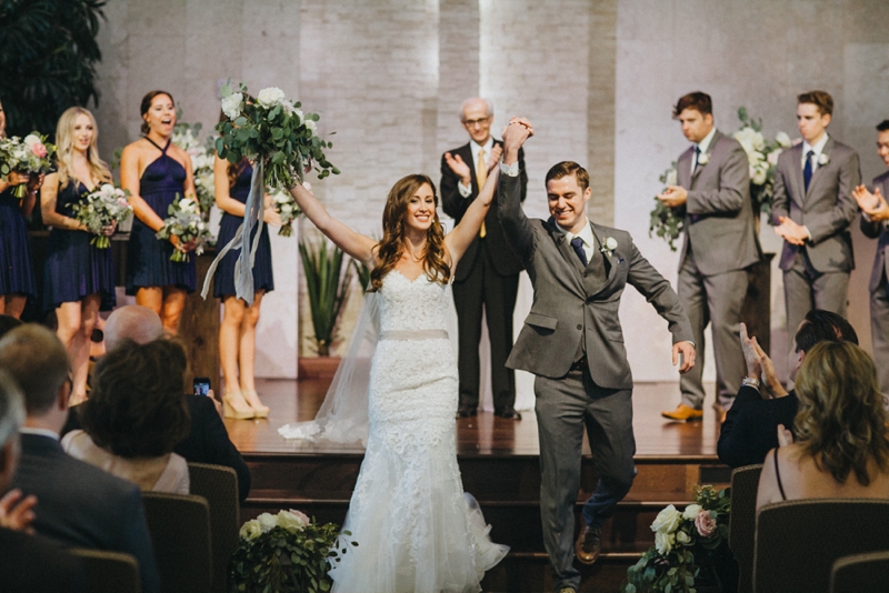 Garden Inspired Pink and Navy Arizona Wedding via TheELD.com