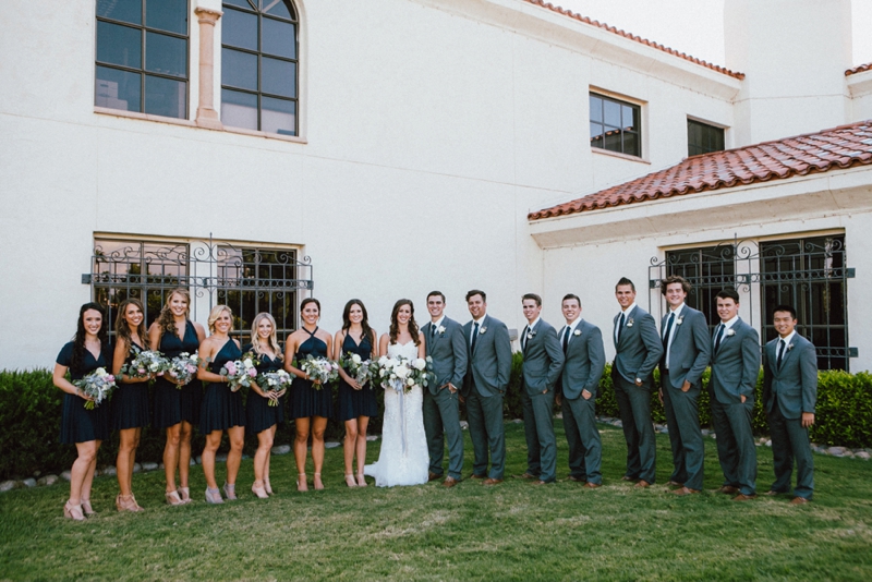 Garden Inspired Pink and Navy Arizona Wedding via TheELD.com