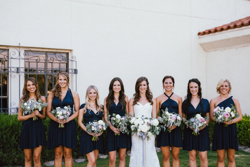 Garden Inspired Pink and Navy Arizona Wedding via TheELD.com