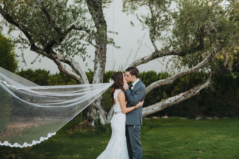 Garden Inspired Pink and Navy Arizona Wedding via TheELD.com