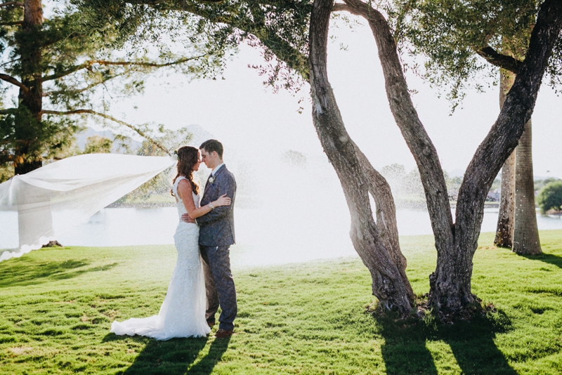 Garden Inspired Pink and Navy Arizona Wedding via TheELD.com