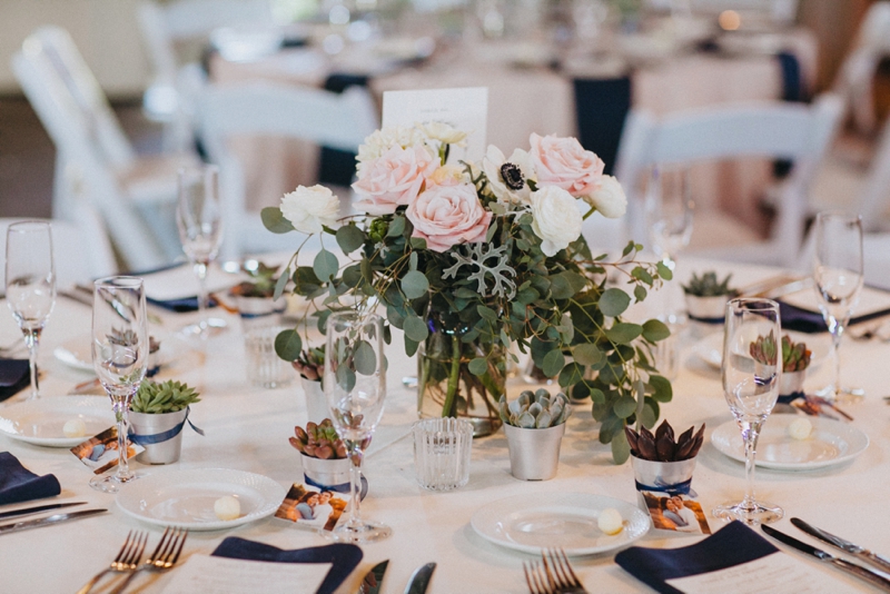 Garden Inspired Pink and Navy Arizona Wedding via TheELD.com