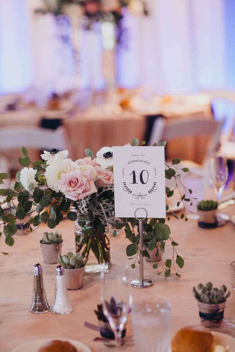 Garden Inspired Pink and Navy Arizona Wedding via TheELD.com