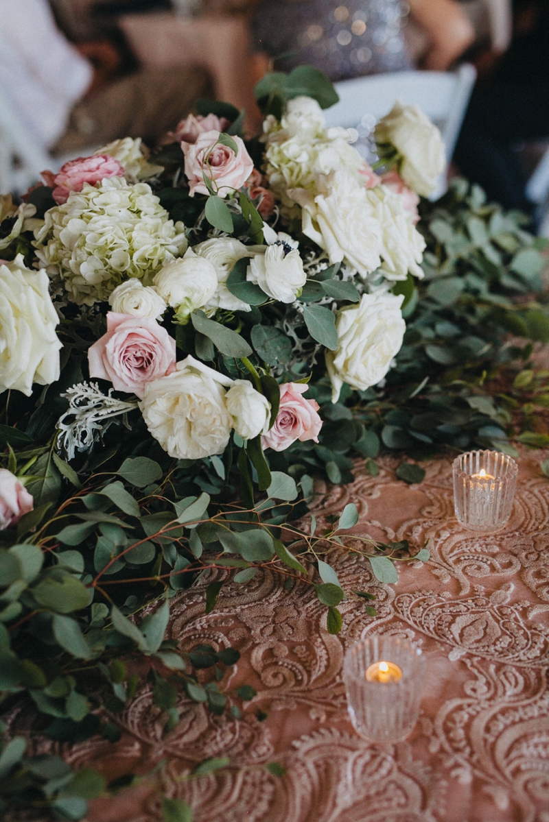 Garden Inspired Pink and Navy Arizona Wedding via TheELD.com