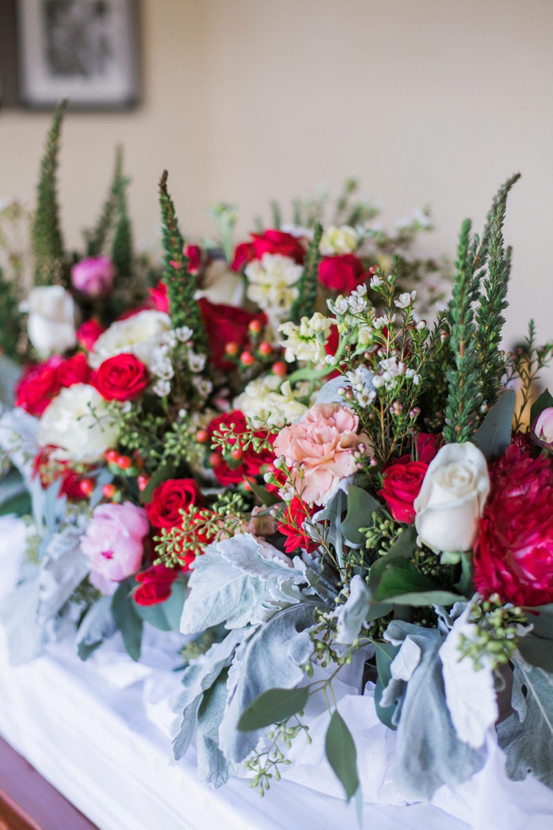 Rustic Elegant Red and Gold Wedding via TheELD.com