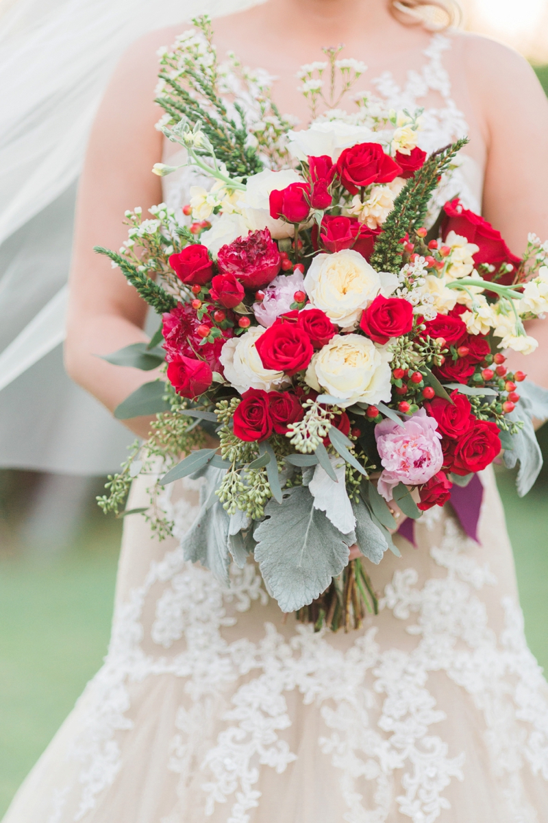 Rustic Elegant Red and Gold Wedding via TheELD.com