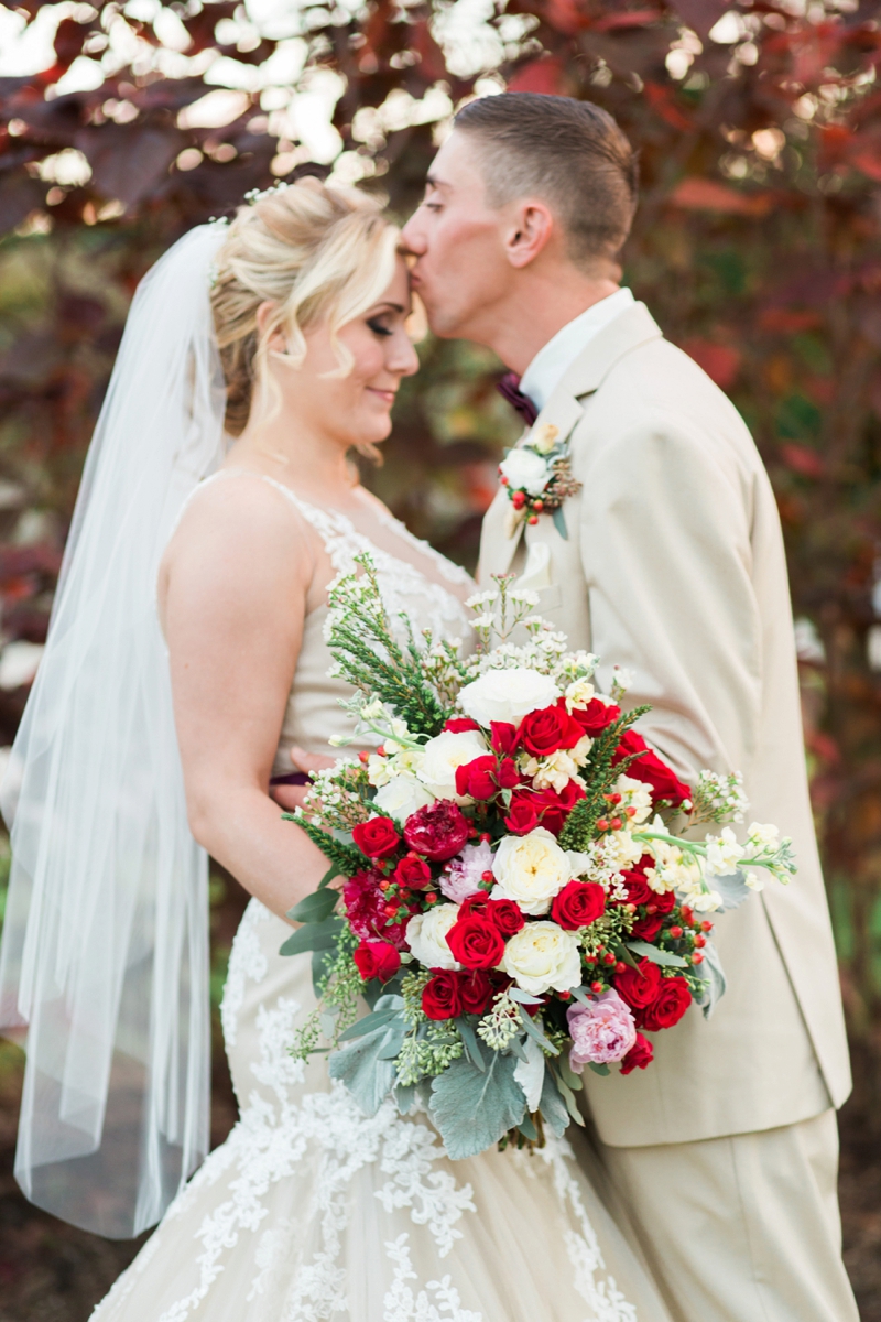 Rustic Elegant Red and Gold Wedding via TheELD.com