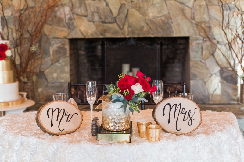 Rustic Elegant Red and Gold Wedding via TheELD.com