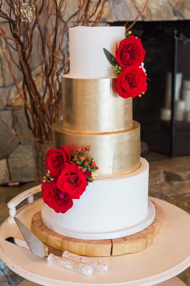 Rustic Elegant Red and Gold Wedding via TheELD.com