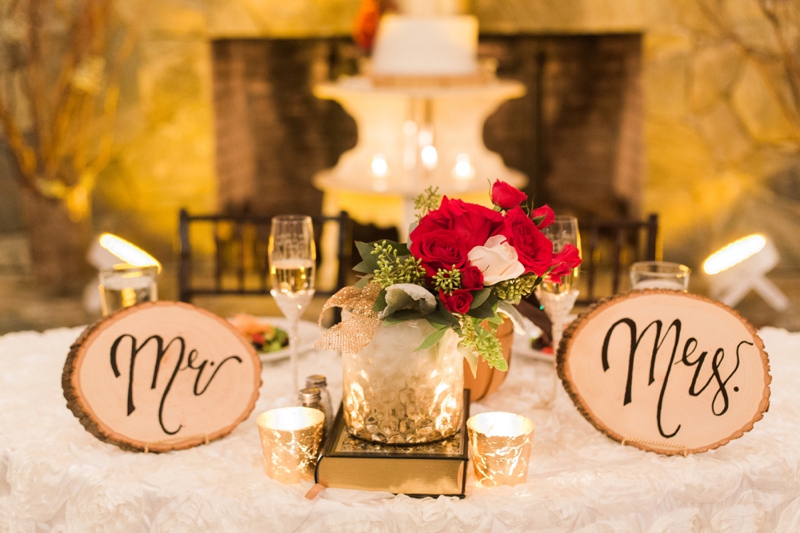 Rustic Elegant Red and Gold Wedding via TheELD.com