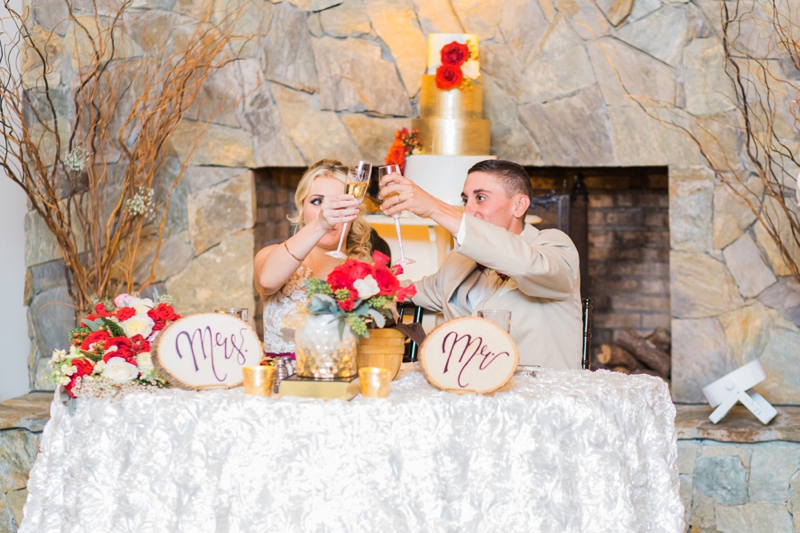 Rustic Elegant Red and Gold Wedding via TheELD.com