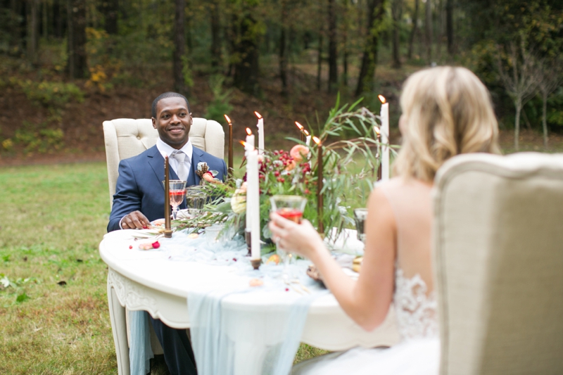 Romantic Red and Blue Wedding Inspiration via TheELD.com