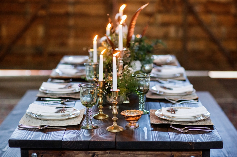 Rustic Elegant Winter Wedding Ideas via TheELD.com