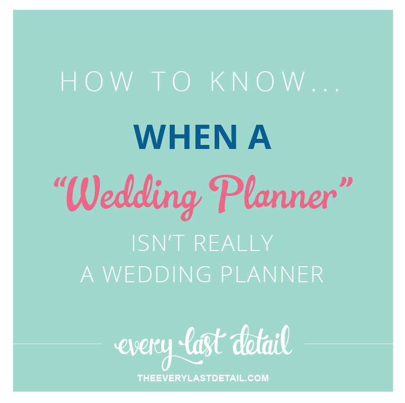 How To Know When a Wedding Planner Isn’t Really a Wedding Planner via TheELD.com