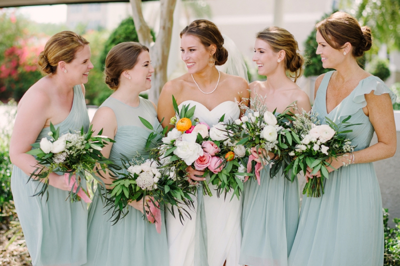 A Romantic Blush and Mint Wedding via TheELD.com