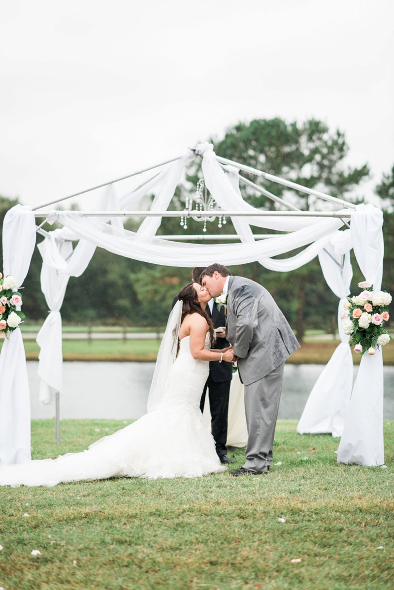 An Elegant Blush Backyard Wedding via TheELD.com