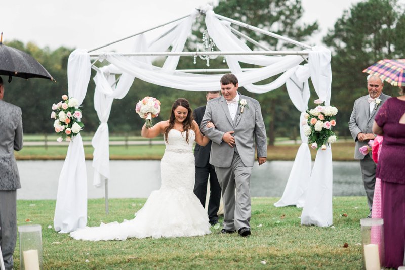 An Elegant Blush Backyard Wedding via TheELD.com