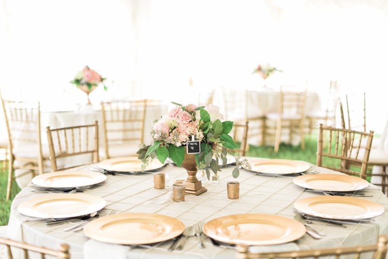 An Elegant Blush Backyard Wedding via TheELD.com