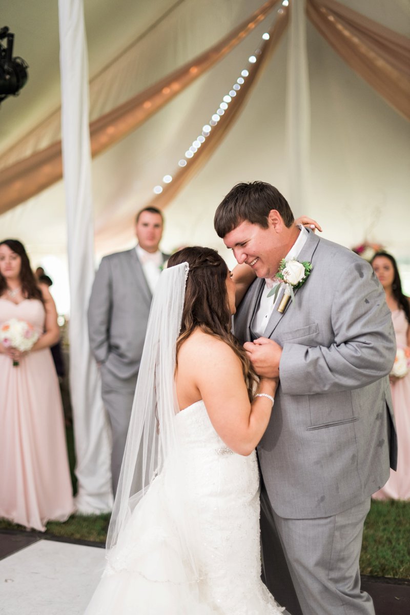 An Elegant Blush Backyard Wedding via TheELD.com