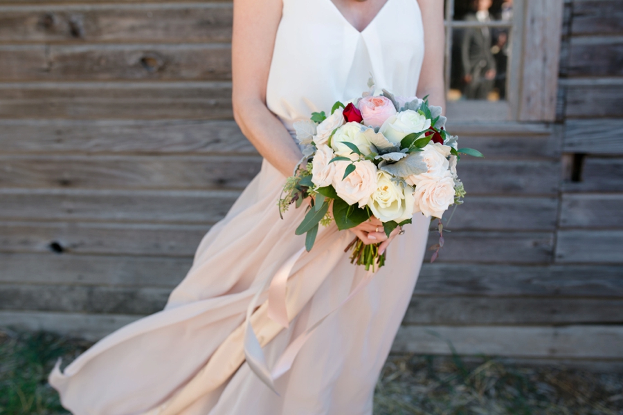 Chic Blush, Red & Gray Washington Wedding via TheELD.com
