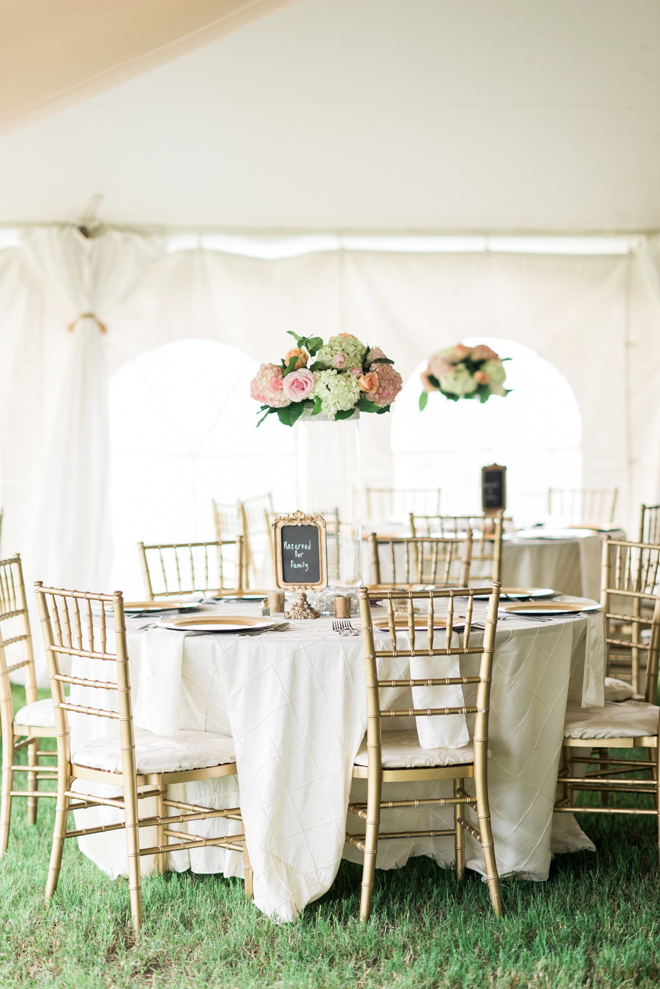 An Elegant Blush Backyard Wedding via TheELD.com