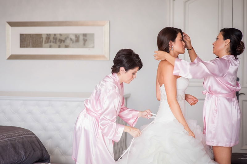 Glamorous Pink & White California Wedding via TheELD.com
