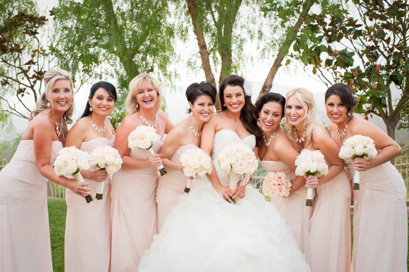 Glamorous Pink & White California Wedding via TheELD.com