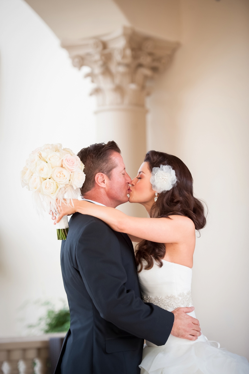 Glamorous Pink & White California Wedding via TheELD.com