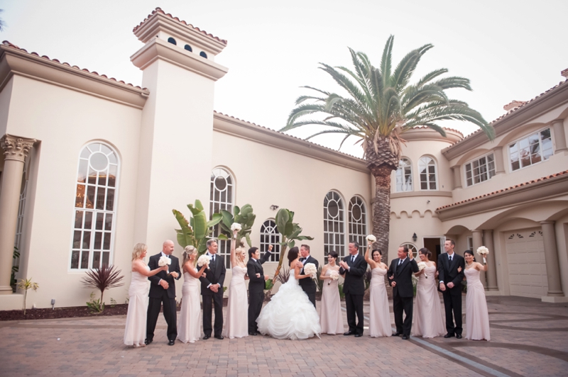 Glamorous Pink & White California Wedding via TheELD.com