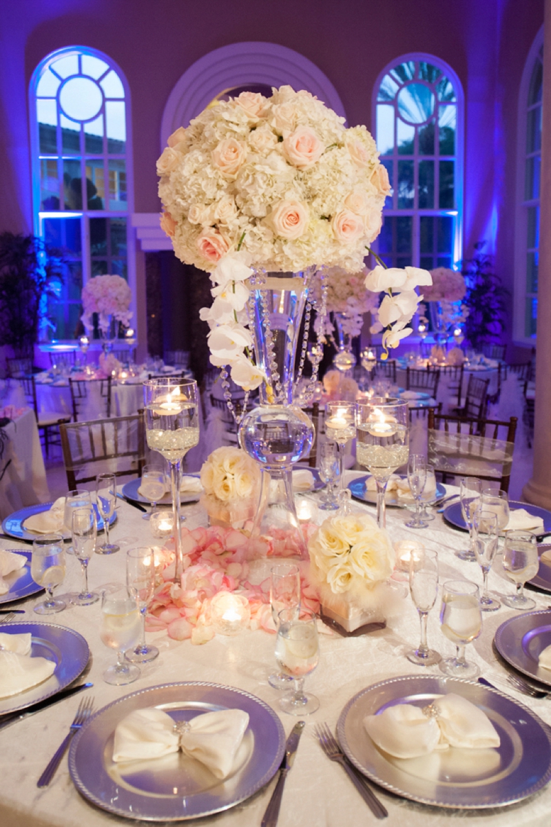 Glamorous Pink & White California Wedding via TheELD.com