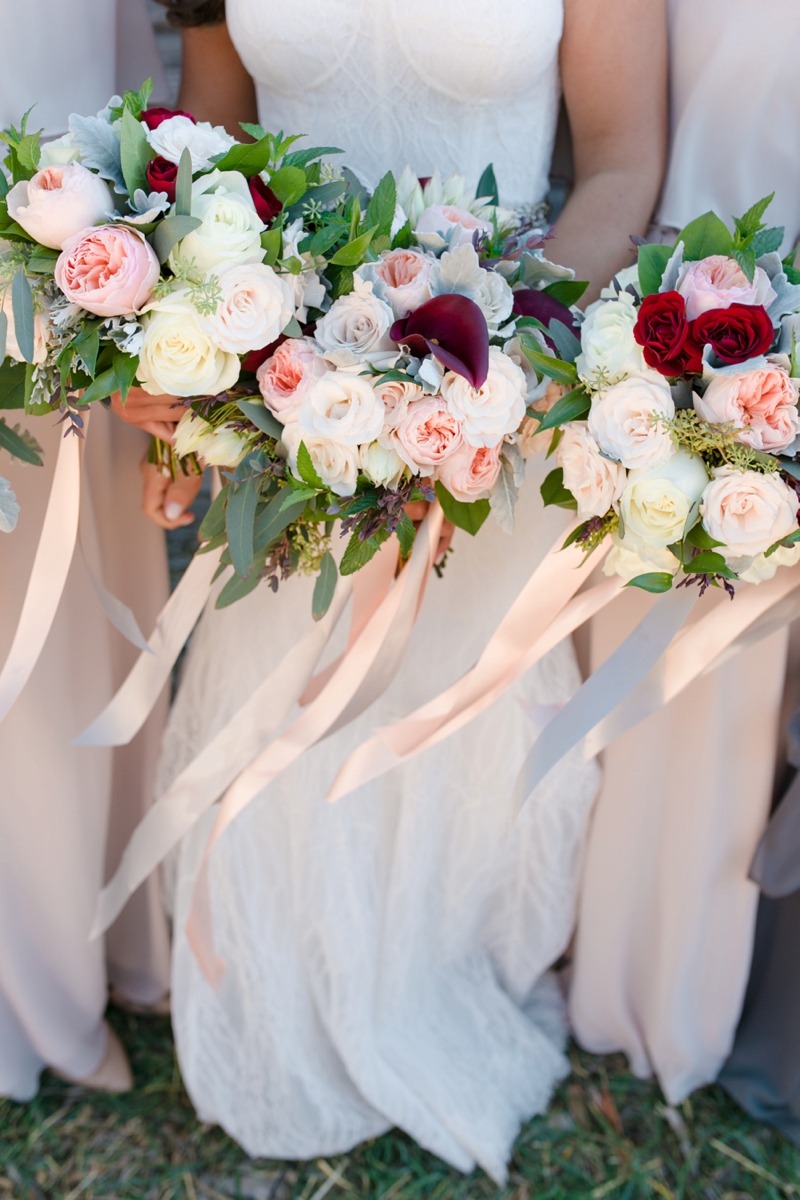 Chic Blush, Red & Gray Washington Wedding via TheELD.com