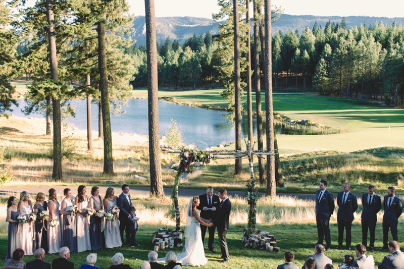 Chic Blush, Red & Gray Washington Wedding via TheELD.com